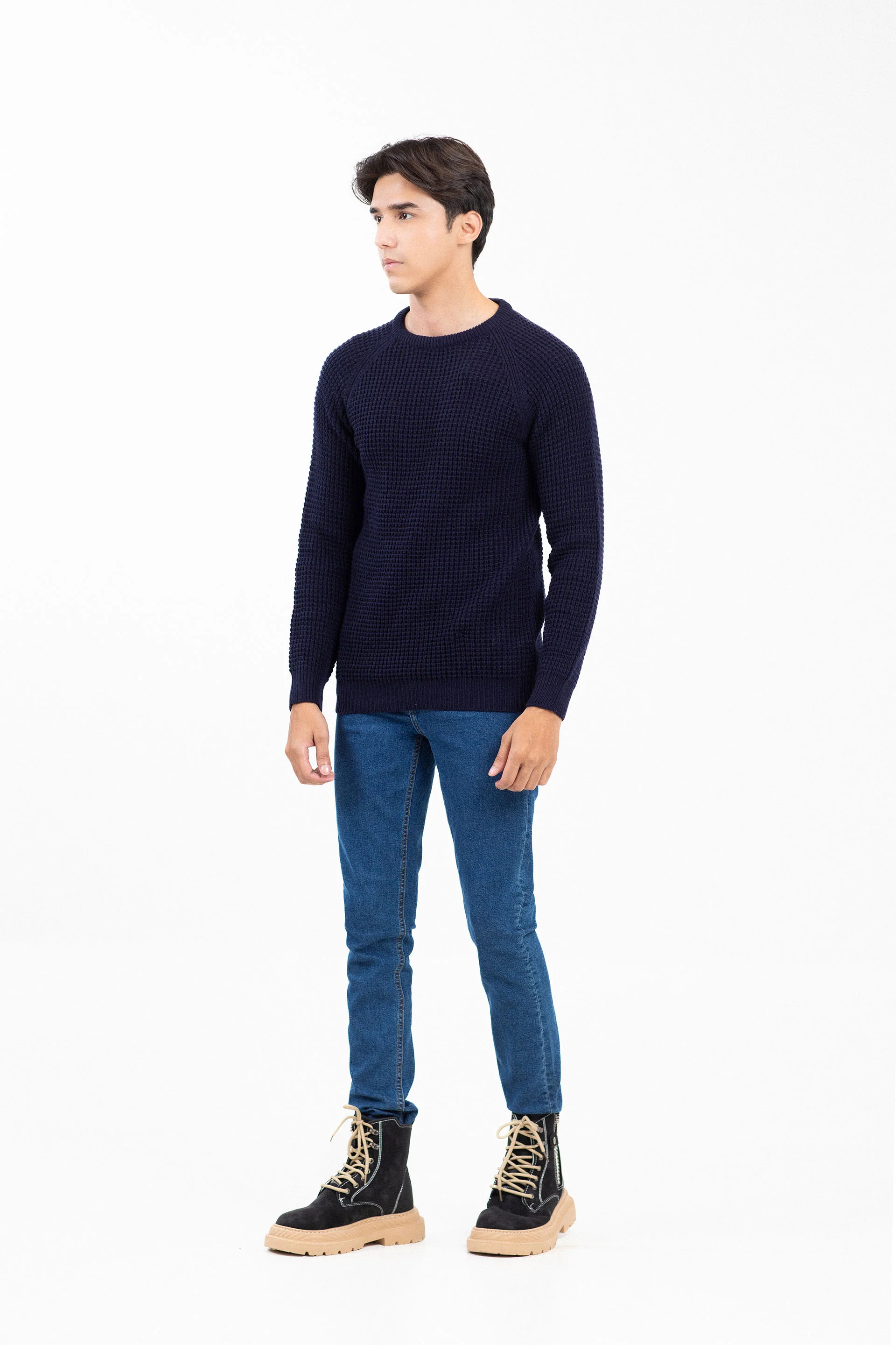 Textured Raglan Sweater - Image 3