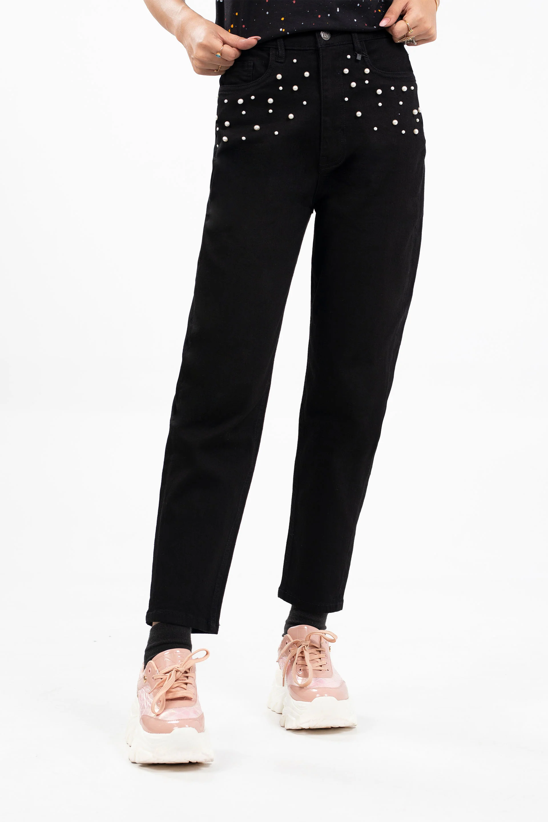 Embellished Mom Jeans - Image 2